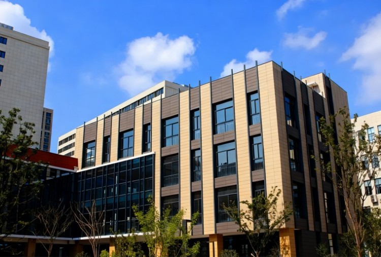 Clay panel installation on Nagpur Tech Park exterior Clay panel installation on Nagpur Tech Park exterior