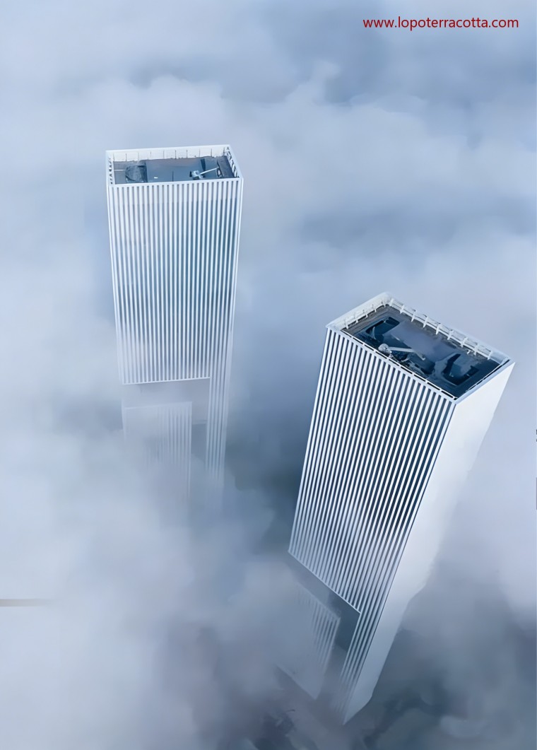 A cloud-level perspective emphasizing how the façade responds structurally at super-tall heights. A cloud-level perspective emphasizing how the façade responds structurally at super-tall heights.