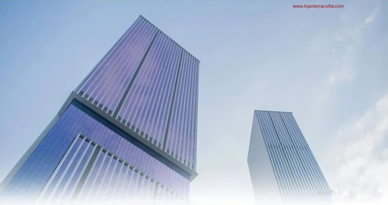 A technical upward perspective showing the tower’s uninterrupted vertical expression. A technical upward perspective showing the tower’s uninterrupted vertical expression.